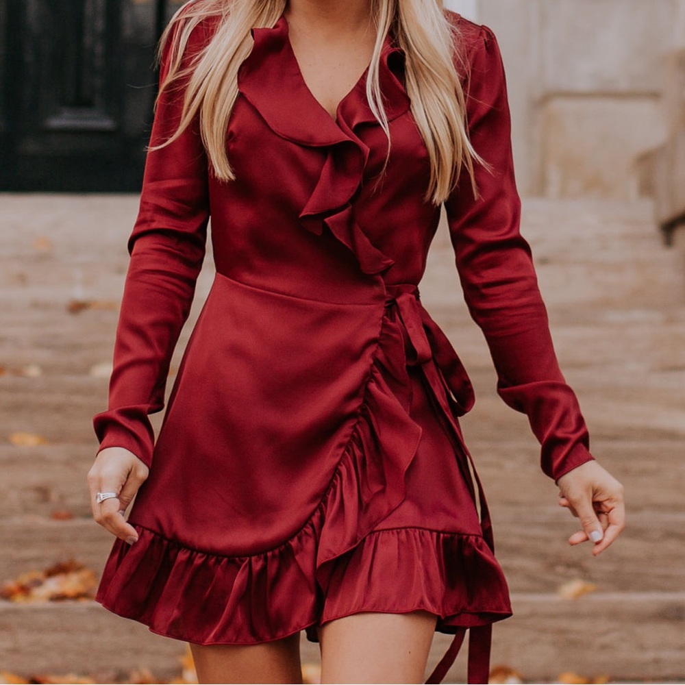Lovers + Friends Burgundy Dress